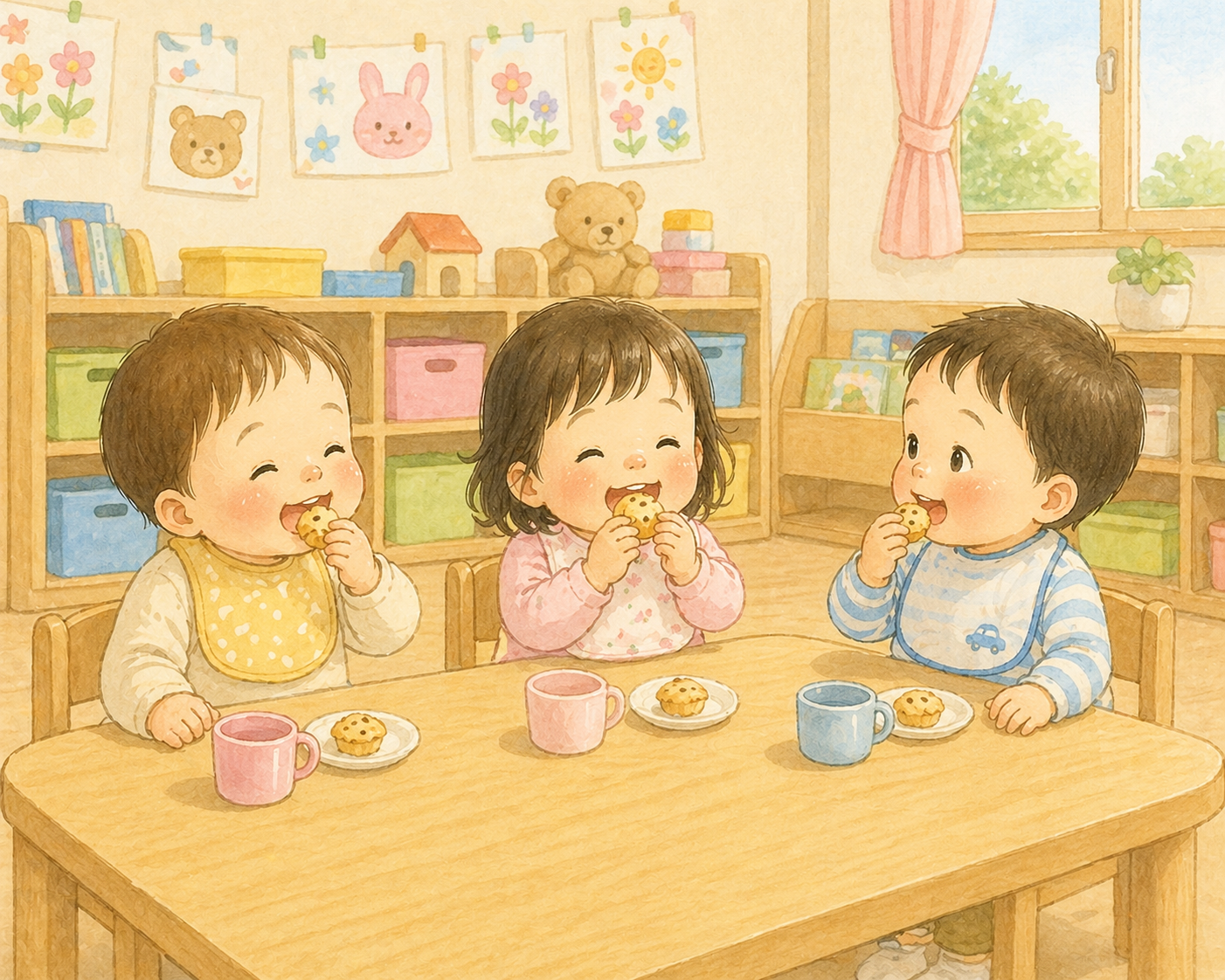 起床・おやつ