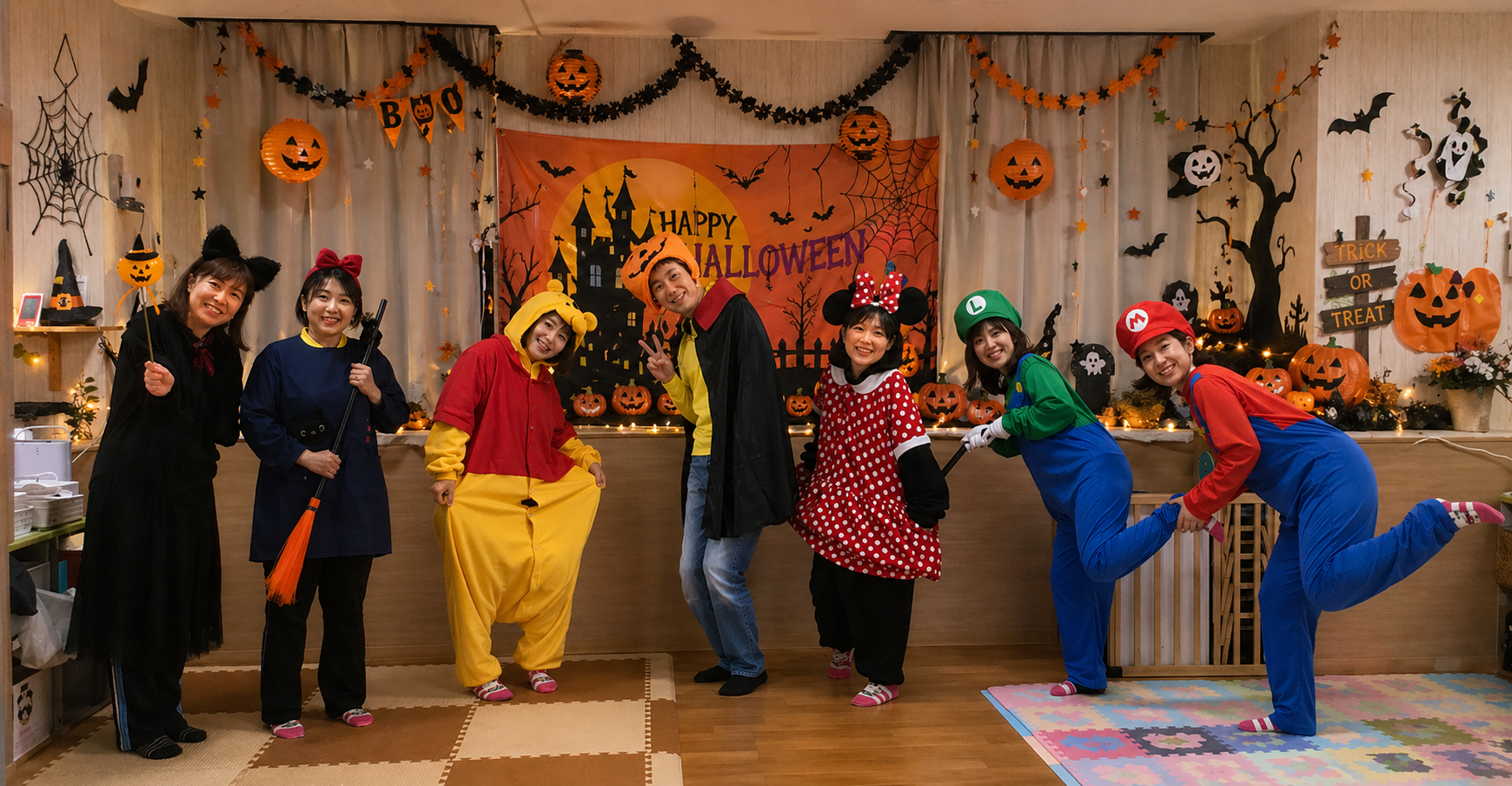 子供たちと一緒に、
保育士も楽しくハロウィン